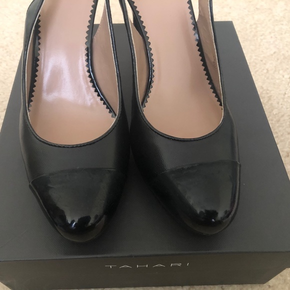 Tahari Black Slingback - Picture 1 of 6